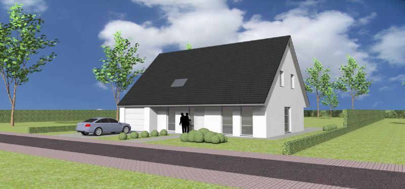 Nieuw te bouwen alleenstaande woning met vrije keuze van architectuur te Beveren-Leie. foto 1