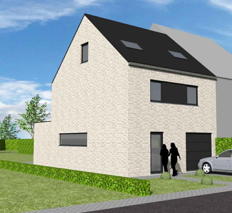 Nieuw te bouwen halfopen woning met vrije keuze van architectuur te Deinze. foto 1