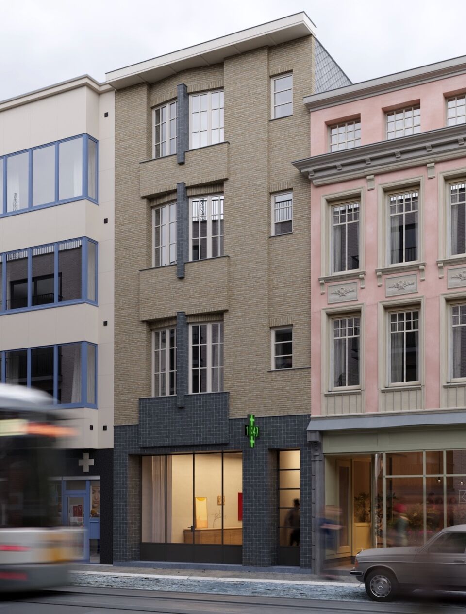 Centrum Gent – Nederkouter: Handelsruimte met buitenruimte te huur. foto 1