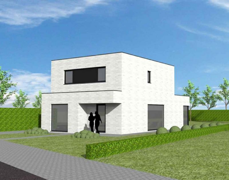 Nieuw te bouwen alleenstaande woning met vrije keuze van architectuur te Sint_Lievens_Houtem. foto 1
