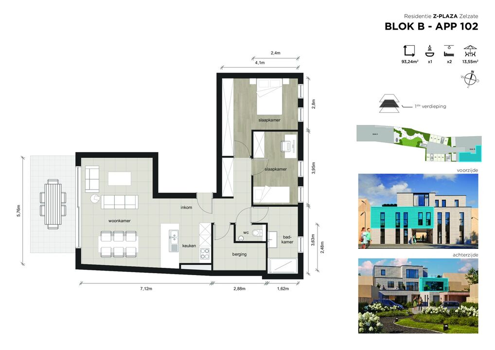 4 knappe nieuwbouwappartementen en 1 penthouse in gloednieuwe Residentie Z-Plaza II foto 10