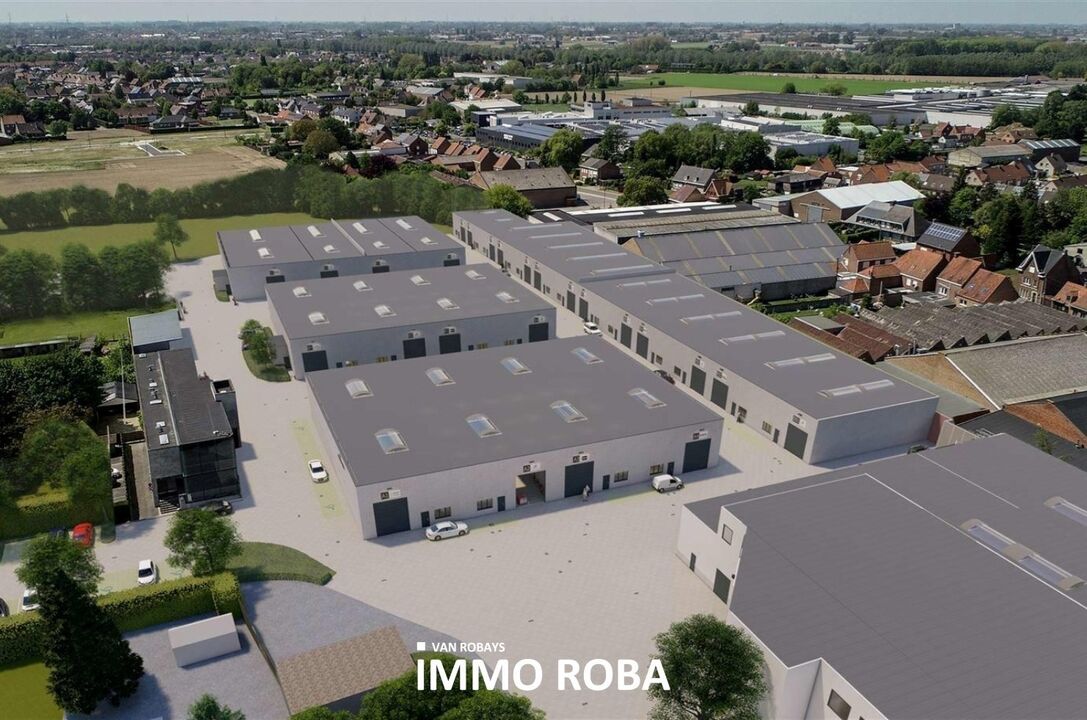 Nieuwbouw KMO-unit 287 m² (C6)  met 3 privatieve parkeerplaatsen per unit TE KOOP te Waregem. foto 1
