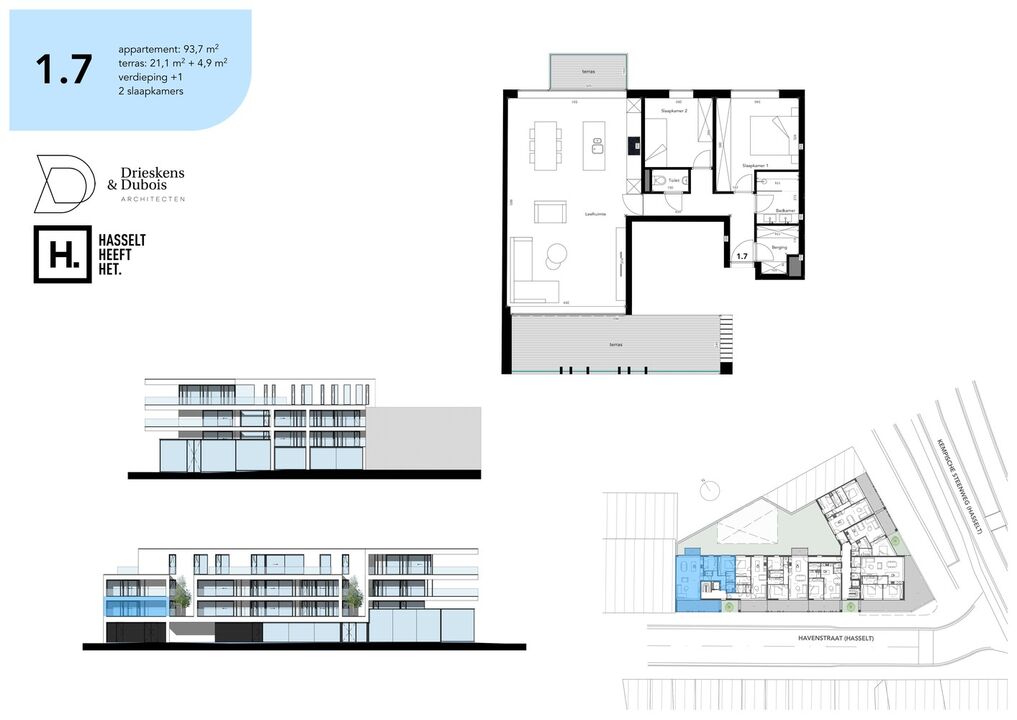 Prachtig 2-slpk. doorzon appartement met 2 terrassen - 94 m2  woonplezier - 21 m² terras ! foto 7