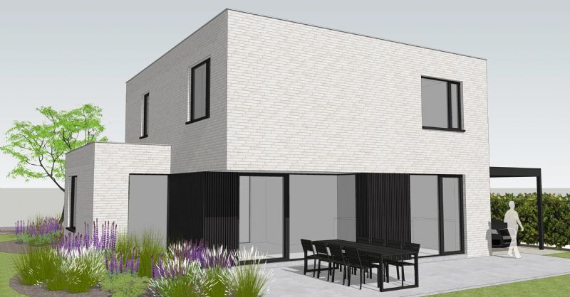 Nieuw te bouwen alleenstaande woning met vrije keuze van architectuur te Wevelgem. foto 1