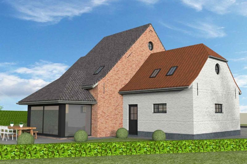 Nieuw te bouwen alleenstaande woning met vrije keuze van architectuur te Hulste. foto 2