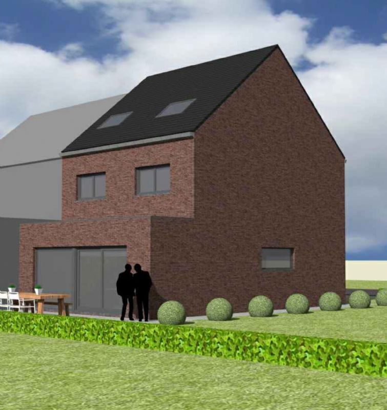 Nieuw te bouwen halfopen woning met vrije keuze van architectuur te Torhout. foto 2