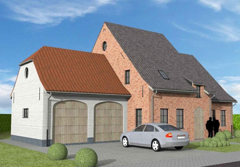 Nieuw te bouwen alleenstaande woning met vrije keuze van architectuur te Hulste. foto 1