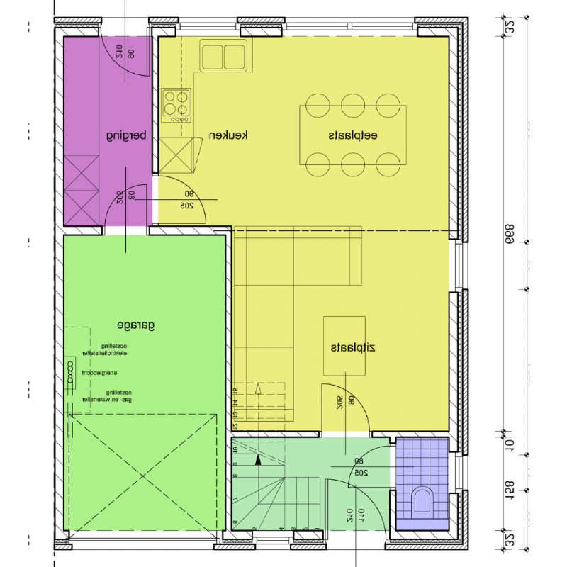 Nieuw te bouwen halfopen woning met vrije keuze van architectuur te Vrasene. foto 3