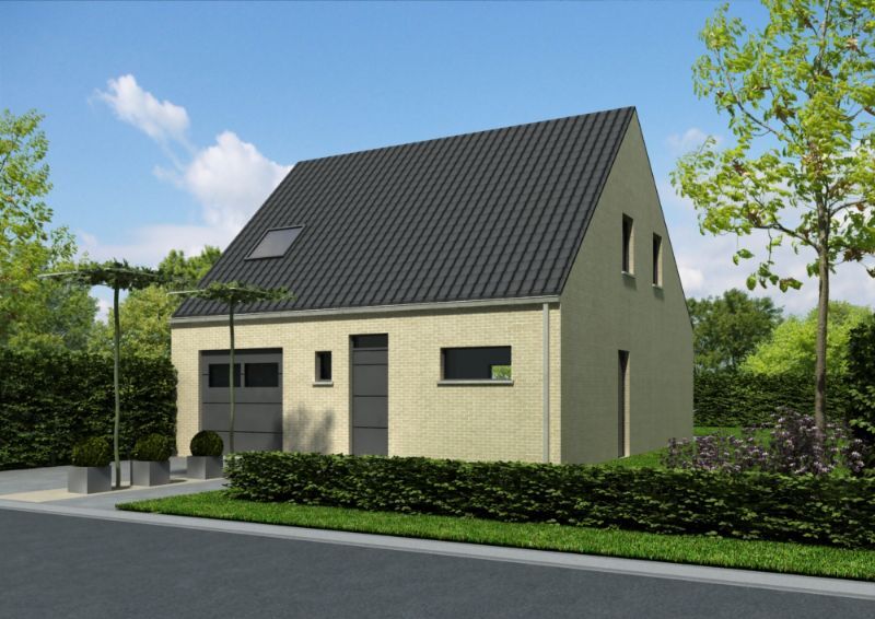 Nieuw te bouwen halfopen woning met vrije keuze van architectuur te Koekelare. foto 1