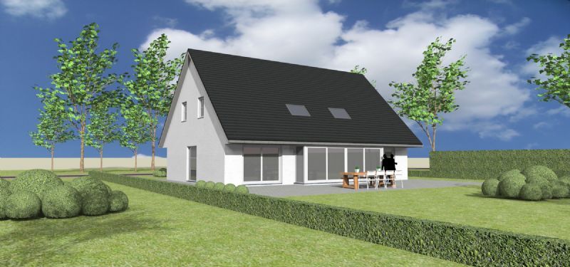 Nieuw te bouwen alleenstaande woning met vrije keuze van architectuur te Oostrozebeke. foto 2