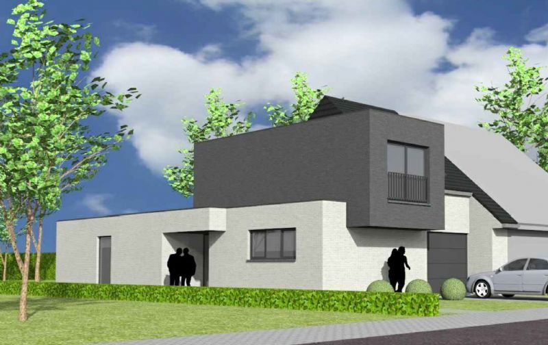 Nieuw te bouwen halfopen woning met vrije keuze van architectuur te Beveren-Leie. foto 2