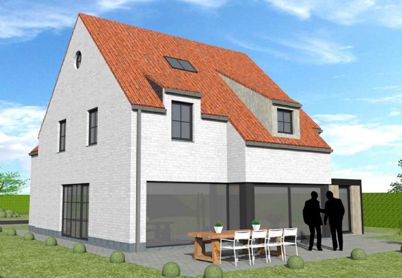 Nieuw te bouwen alleenstaaande woning met vrije keuze van architectuur te Marke. foto 2