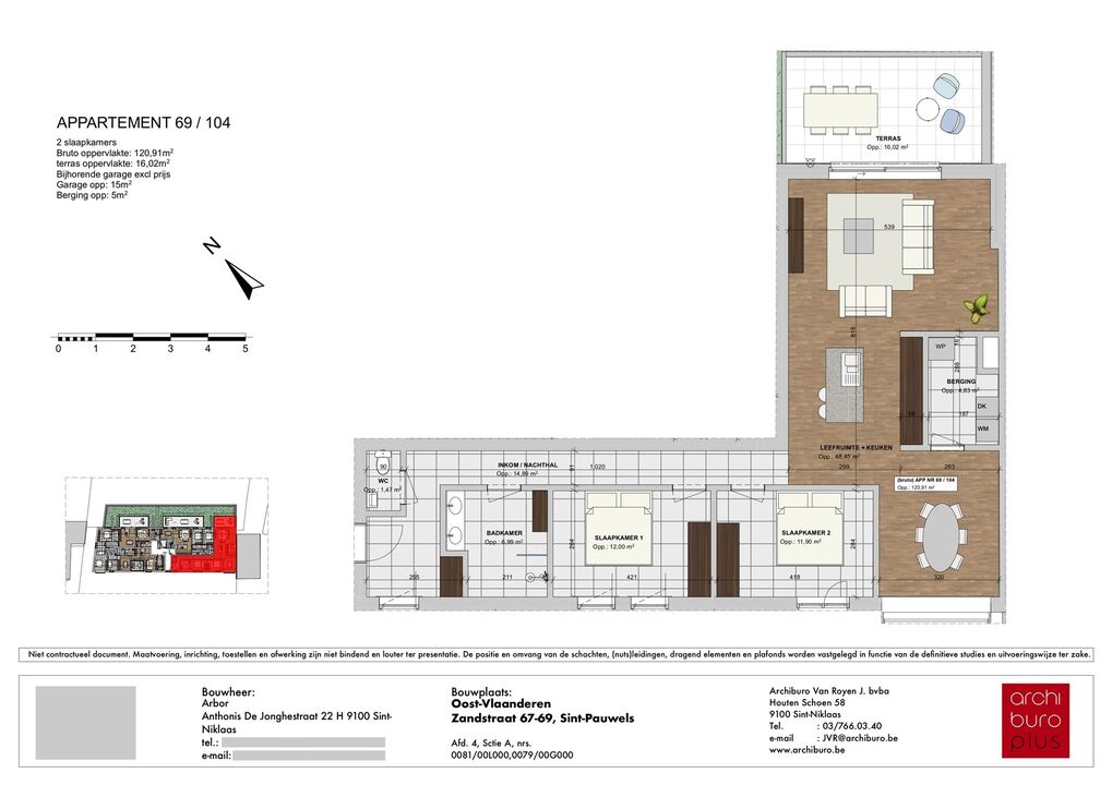 Residentie ARBOR - Ruim appartement (121m²) met 2 slaapkamers en aangenaam terras foto 3
