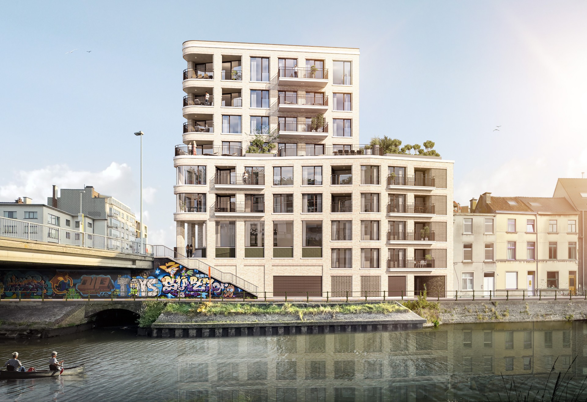 Ruim nieuwbouwappartement op het vierde verdiep op een prachtige locatie in Gent foto 1