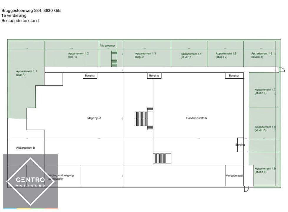 INTERESSANT PAND bestaande uit 3 APPARTEMENTEN  en 6 STUDIO'S, allen verhuurd! 7% rendement ! foto 12