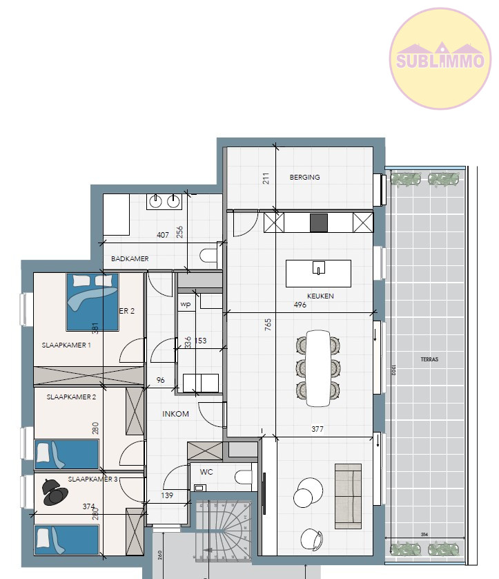 Nieuwbouwappartement op de tweede verdieping (152,90 m²) met 3 slaapkamers en ruim terras. foto 31