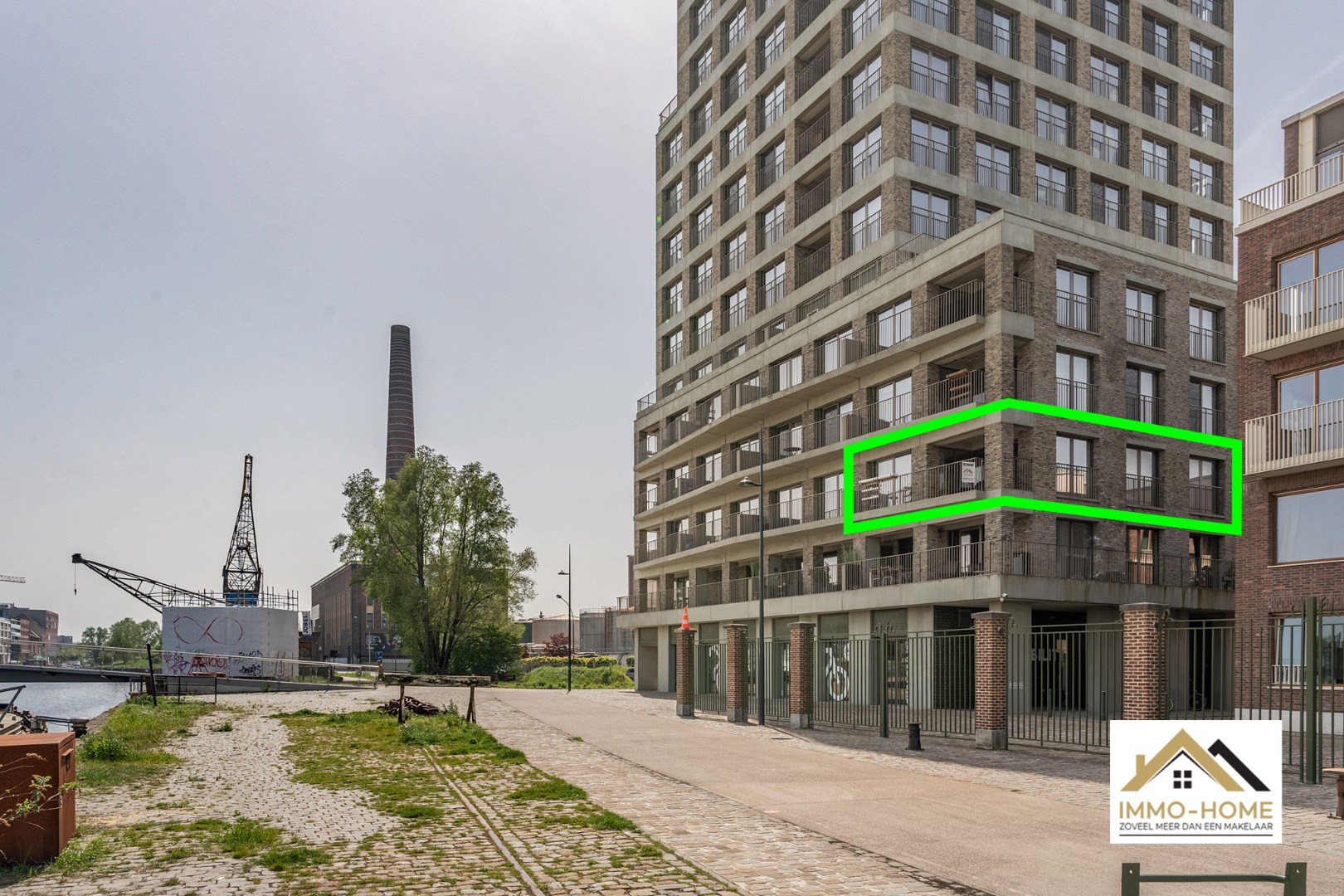 Nieuwbouw appartement met zicht op dokken te Gent foto 1