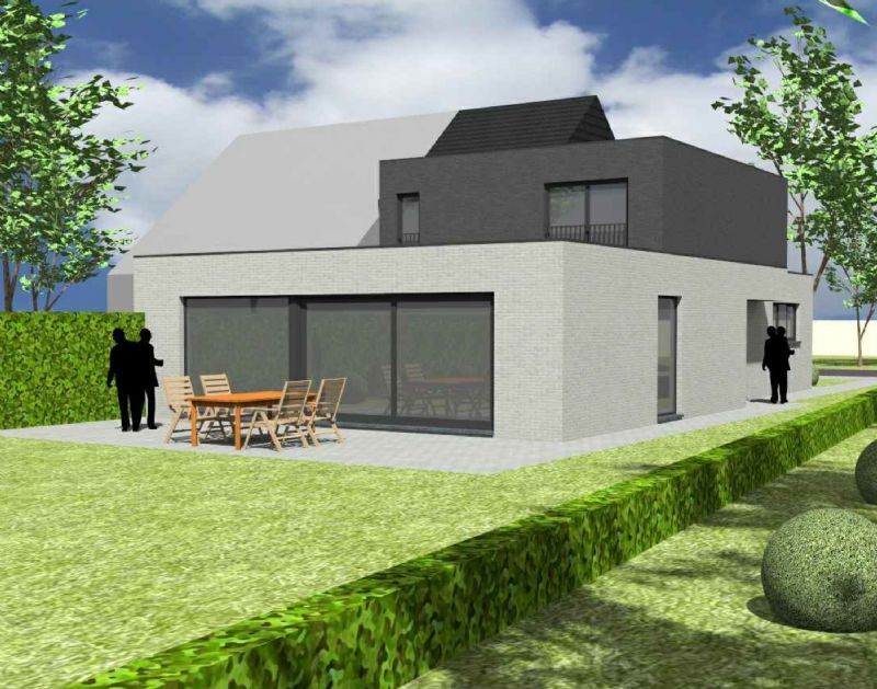 Nieuw te bouwen halfopen woning met vrije keuze van architectuur te Beveren-Leie. foto 3