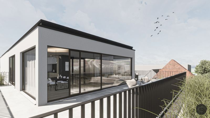 KORTEMARK: Nieuwbouwproject met 11 lichtrijke appartementen met 2 of 3 slaapkamers, terras en dubbele of enkele garagebox, genaamd “Residentie Mila en Nora” foto 4
