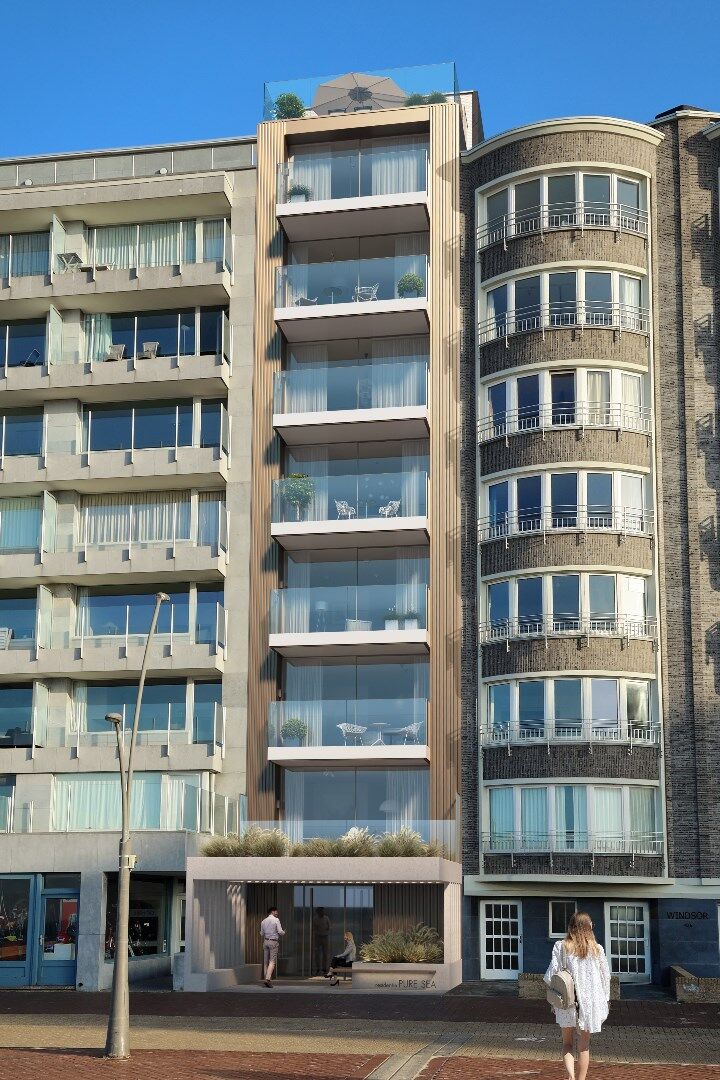 De res. Pure Sea: 7 luxe appartementen met frontaal zeezicht in Oostduinkerke.  foto 1