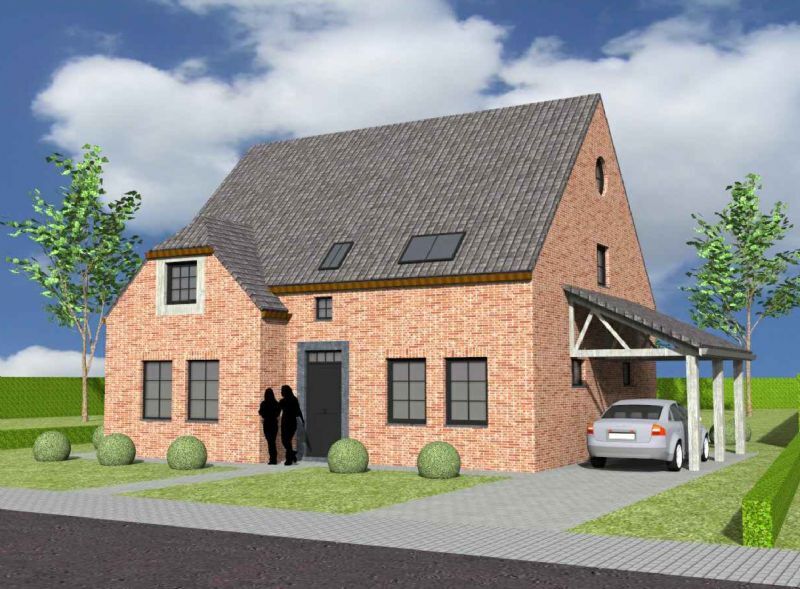 Nieuw te bouwen alleenstaande woning met vrije keuze van architectuur te Wevelgem. foto 1