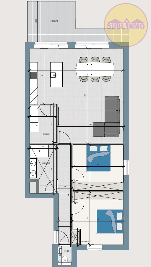 Nieuwbouwappartement op het gelijkvloers (107,40 m²) met 2 slaapkamers en terras met tuin. foto 24