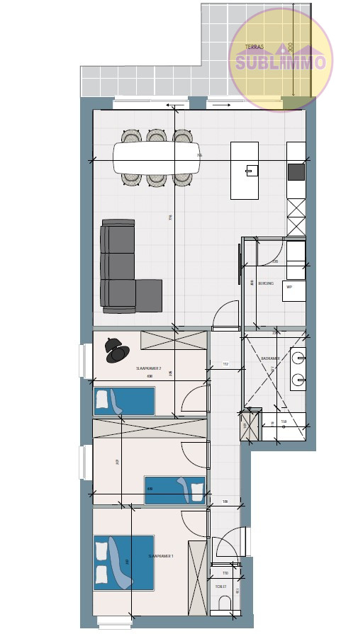 Nieuwbouwappartement op het gelijkvloers (113,8 m²) met 3 slaapkamers. foto 28