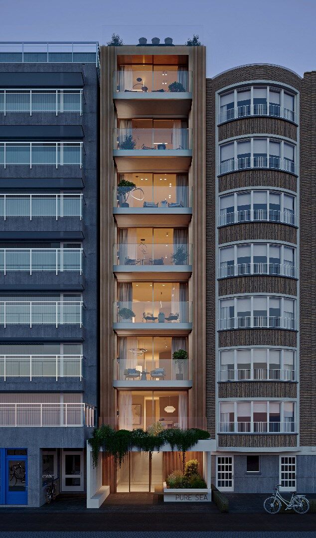 De res. Pure Sea: 7 luxe appartementen met frontaal zeezicht in Oostduinkerke.  foto 3