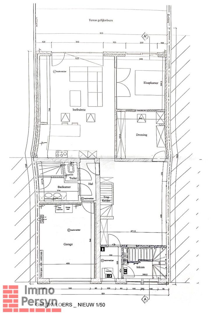 Opbrengsteigendom/kangoeroewoning/co-housing: ruim duplex appartement met terras en gelijkvloers appartement met tuin foto 42