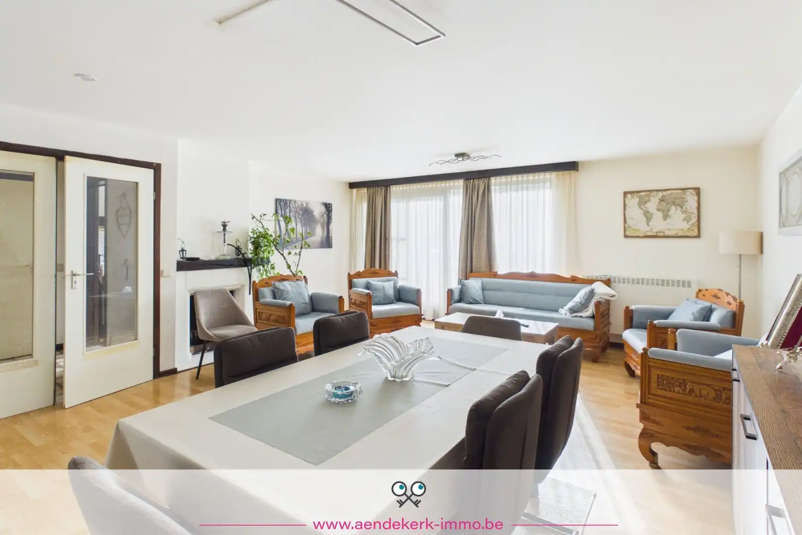 Ruim gelijkvloers appartement met 3 slaapkamers, garage en kelderberging foto 3