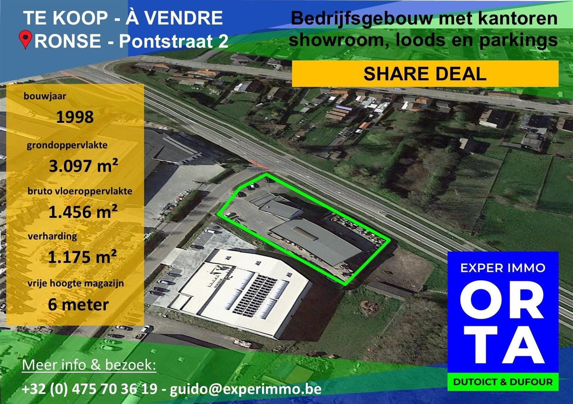 SHARE DEAL: Bedrijfsgebouw met kantoren, showroom, loods en parking  foto 2