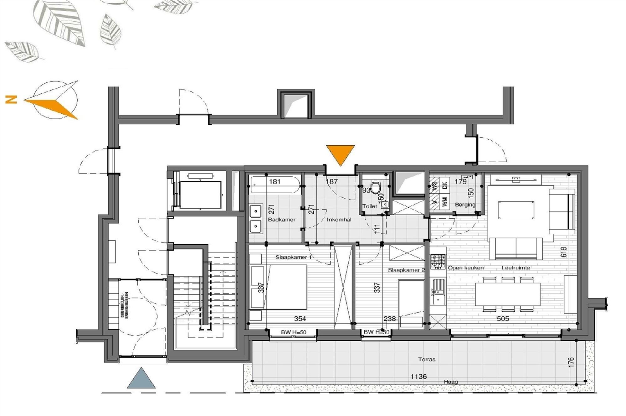 Gelijkvloers appartement met overdekte autostaanplaats en kelderberging foto 6