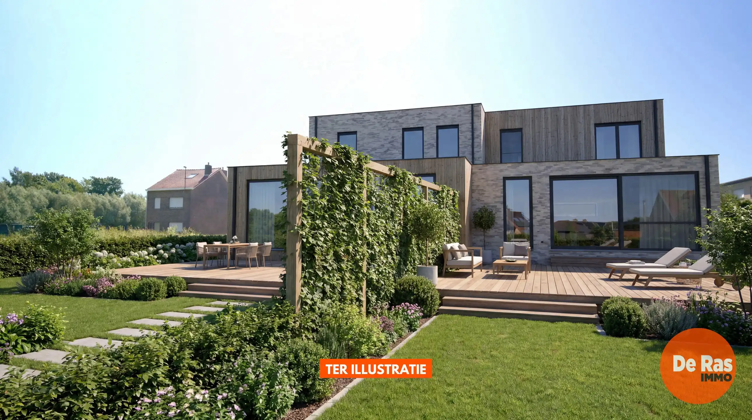 EREMBODEGEM - Nieuwbouwwoning op rustige locatie lot 1 foto {{pictureIndex}}