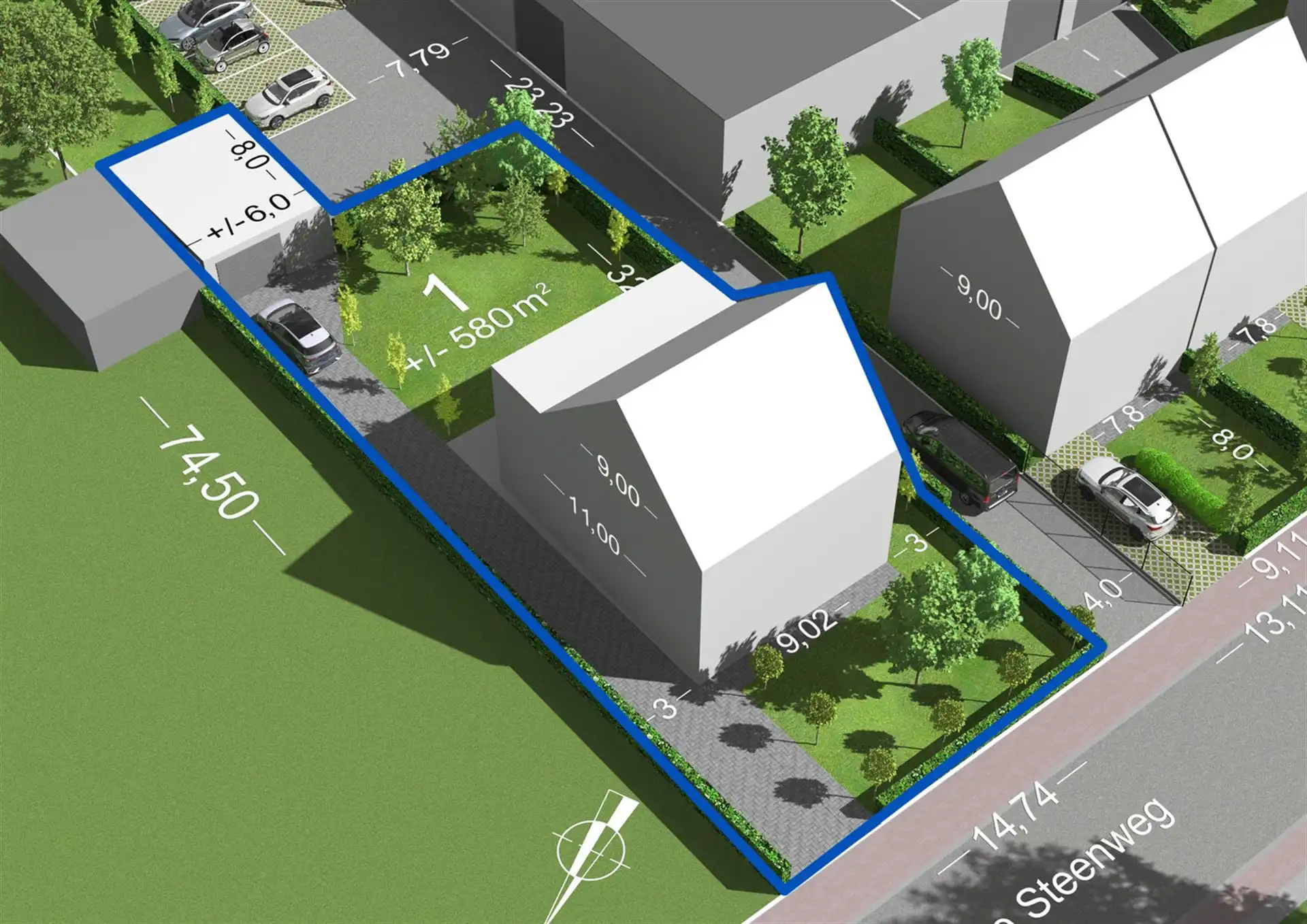 Bouwgrond voor Vrijstaande Woning + Garage / Bijgebouw foto 3