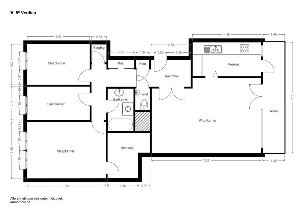 Instapklaar 3 slpk appartement met terras  foto 16