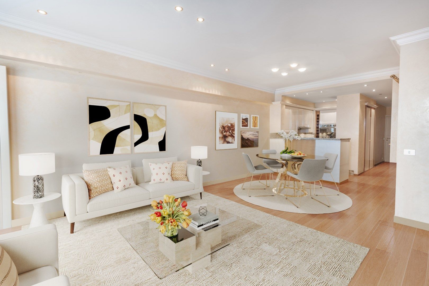 Luxueus ingericht appartement aan de zonnekant van de Dumortierlaan. Parking in het gebouw mgl. foto 2