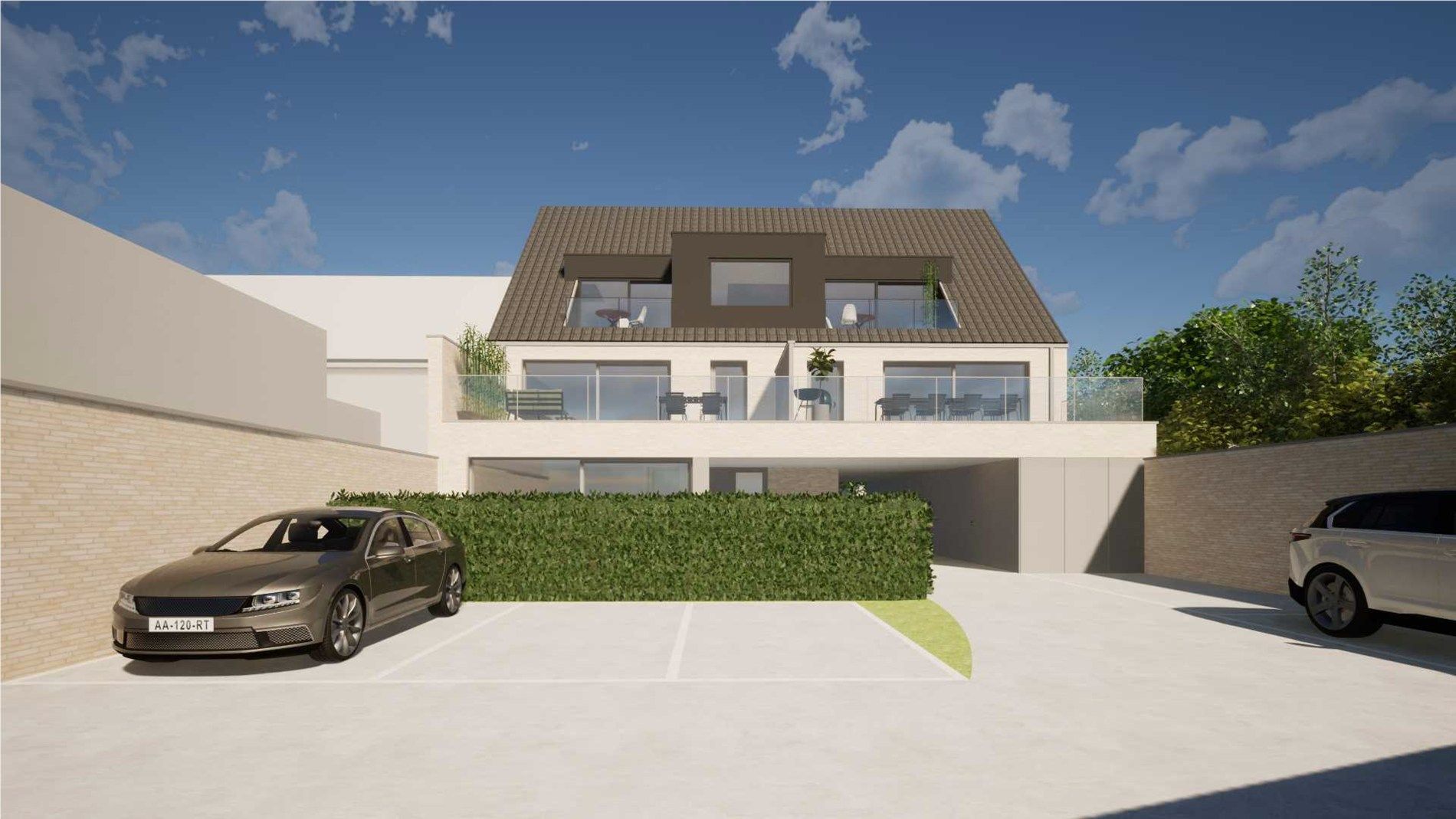 Nieuwbouwappartement (6%) te koop centrum Waregem: Dakappartement met 1 slaapkamer en leuk terras. foto 7