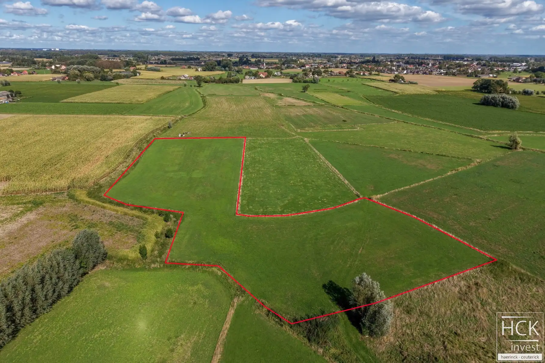 RUISELEDE - Twee percelen landbouwgrond, geheel van 12.880 m² groot foto 2