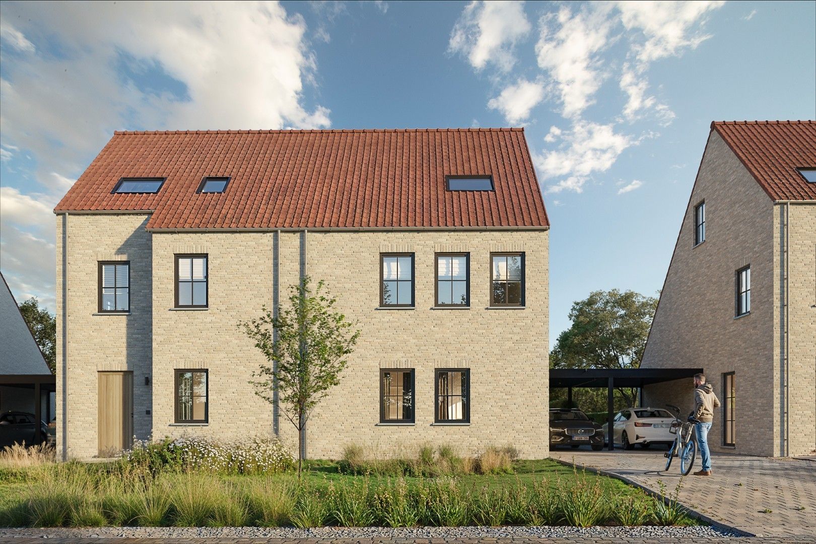 Energiezuinige halfopen bebouwing met ruime tuin foto {{pictureIndex}}