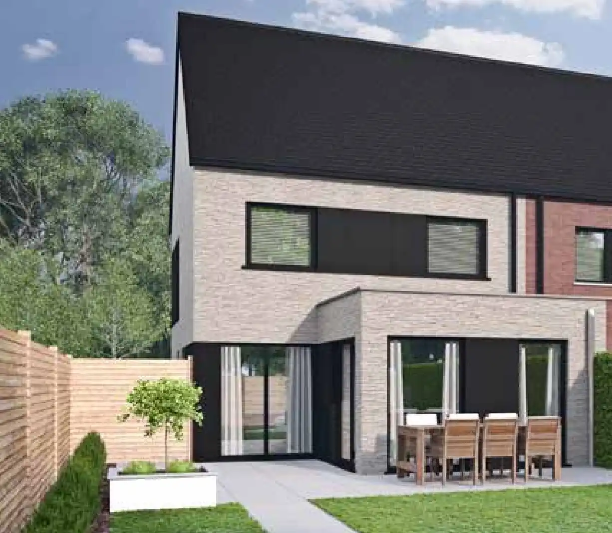 Nieuwbouwwoning: halfopen bebouwing in Nossegem foto 2