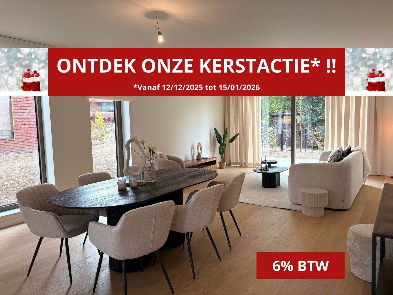 OPENDEUR - NOCTURNE vrijdag 12/12 van 17u tot 21u   |   Residentie Sequoia - Merelbeke foto {{pictureIndex}}