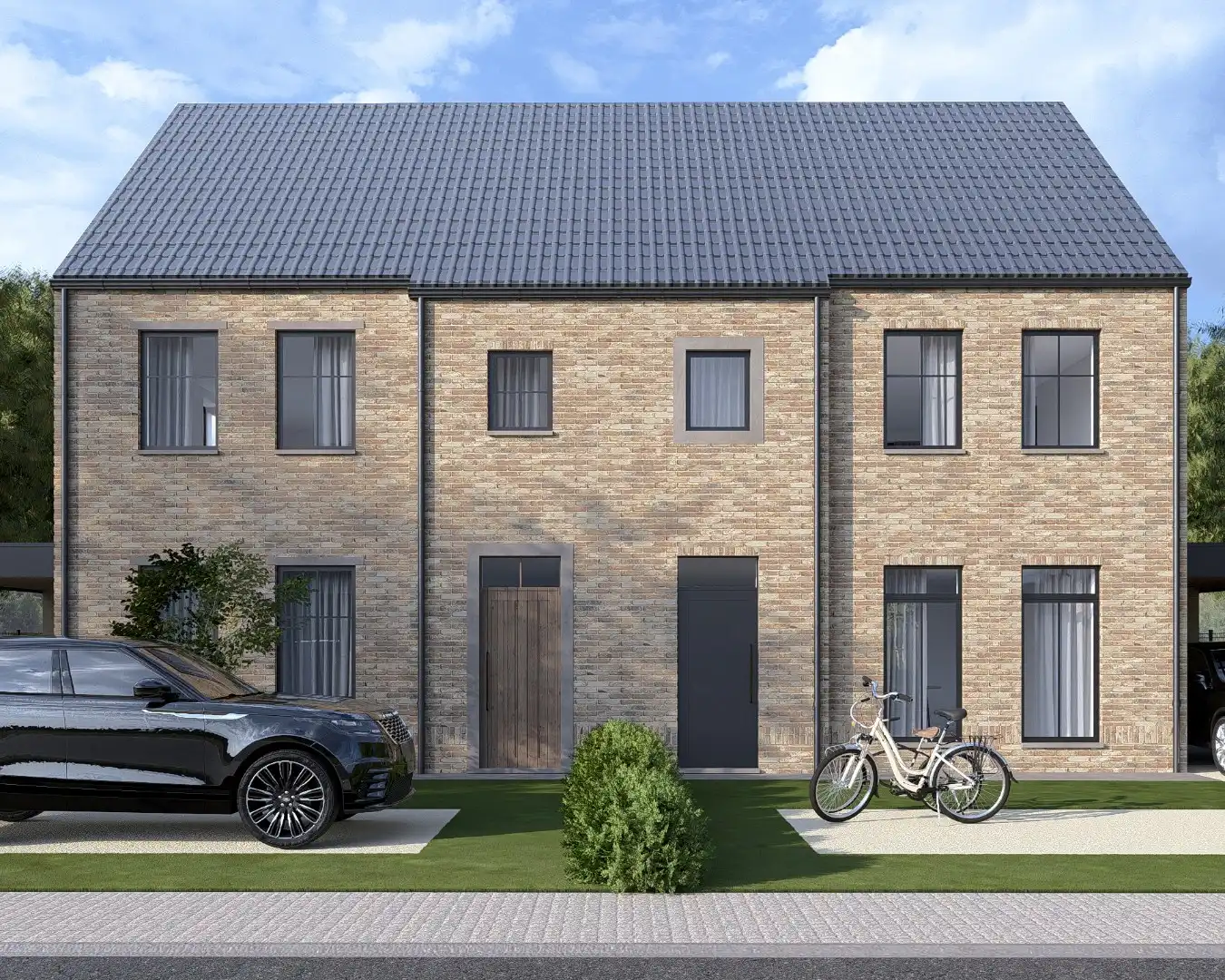 Halfvrijstaande nieuwbouwwoning gelegen op een perceel van 3a23ca op een gunstige locatie nabij het centrum van Bree!  foto 2