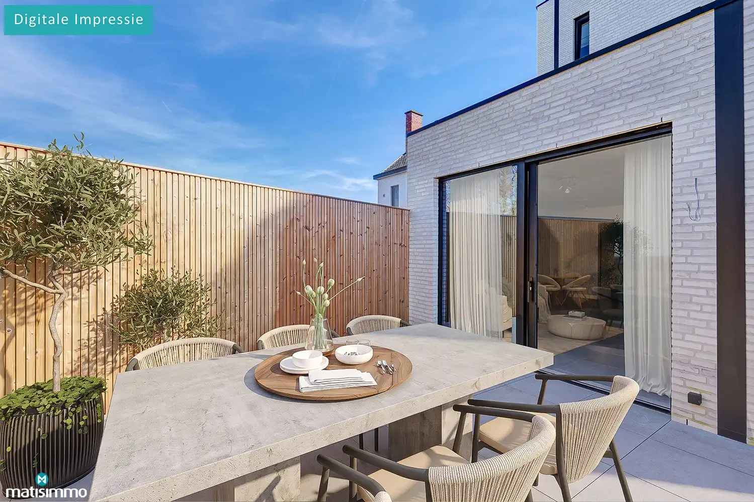 INSTAPKLAAR NIEUWBOUW GELIJKVLOERSAPPARTEMENT MET RUIM TERRAS, BUITENBERGING EN CARPORT IN HET HARTJE VAN HOESELT foto 16