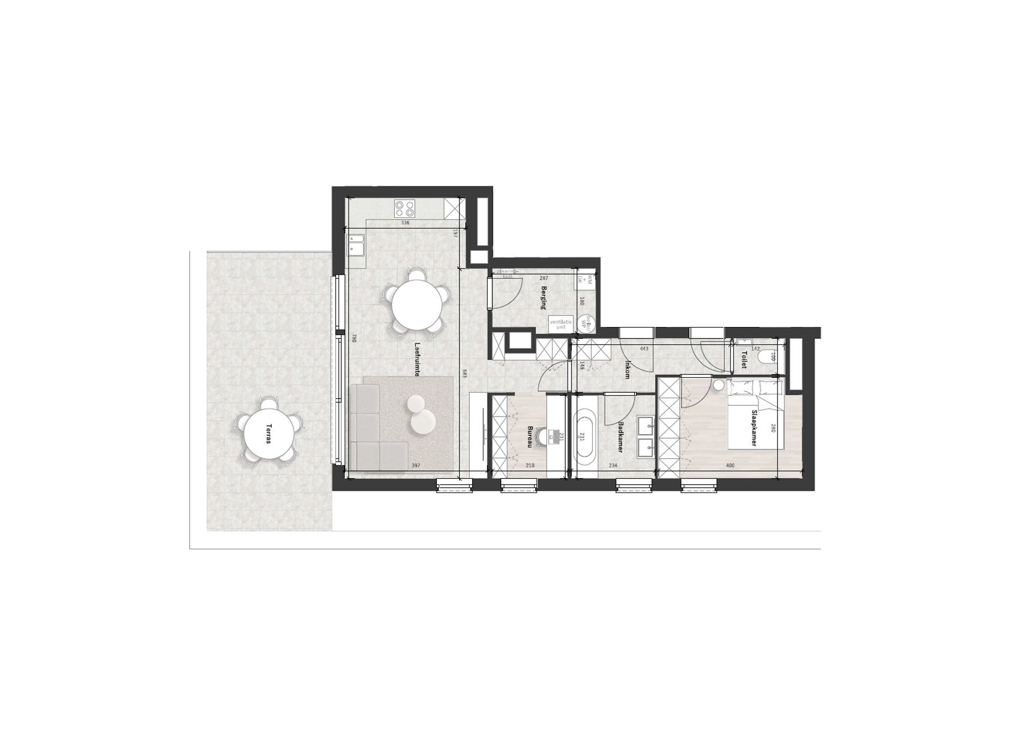 Dakappartement met riant terras.  6% BTW mogelijk!  foto 3