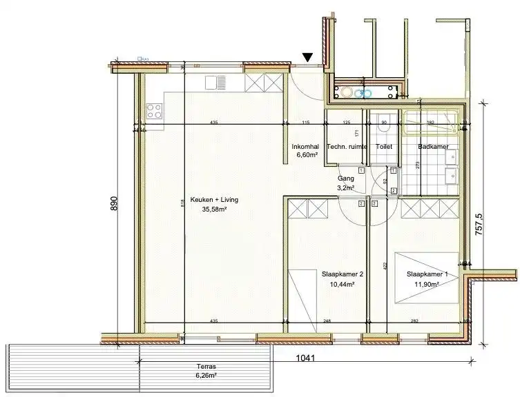 2 SLPK NIEUWBOUW APP. GELIJKVLOERS! foto 11