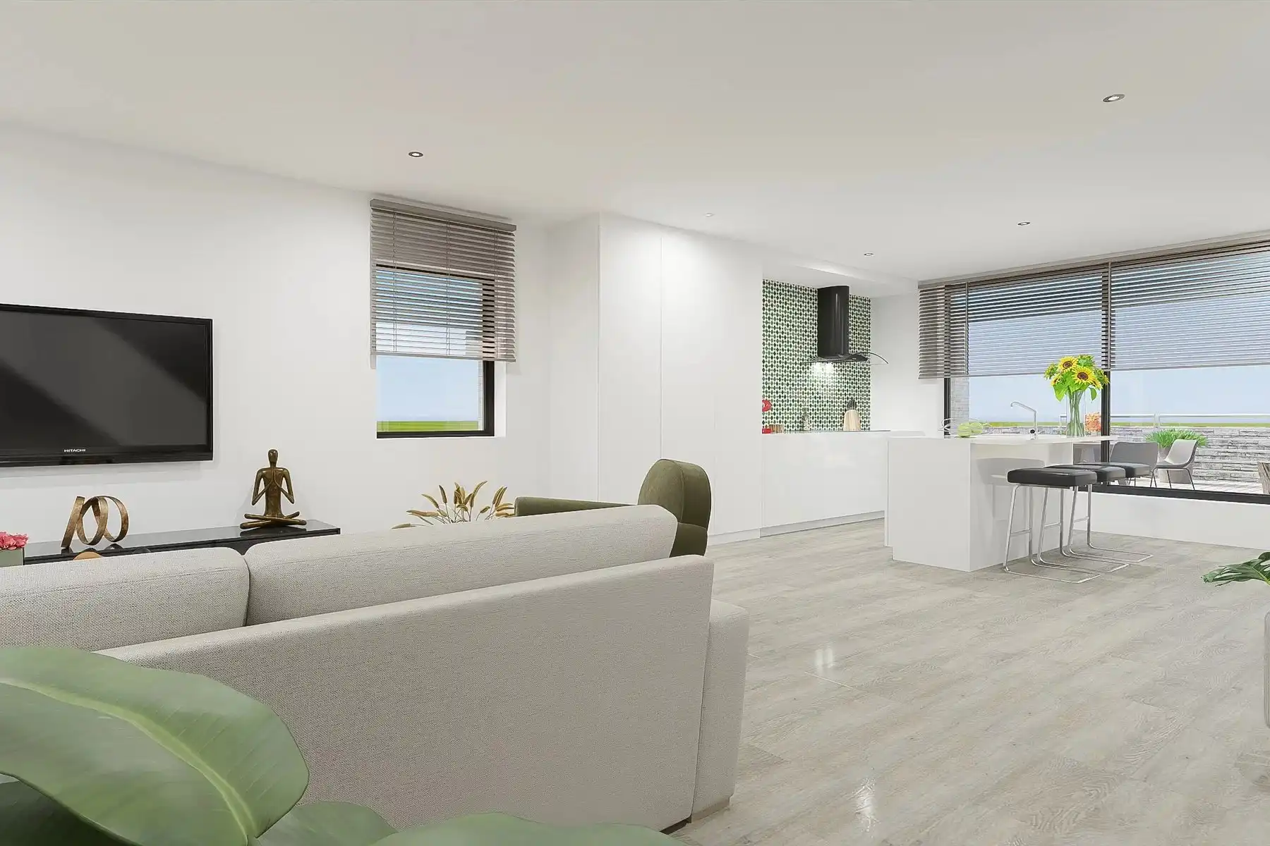 Nieuwbouwappartement (1st + 2de verd.) met 3 slaapkamers en mooie terrassen. foto 7