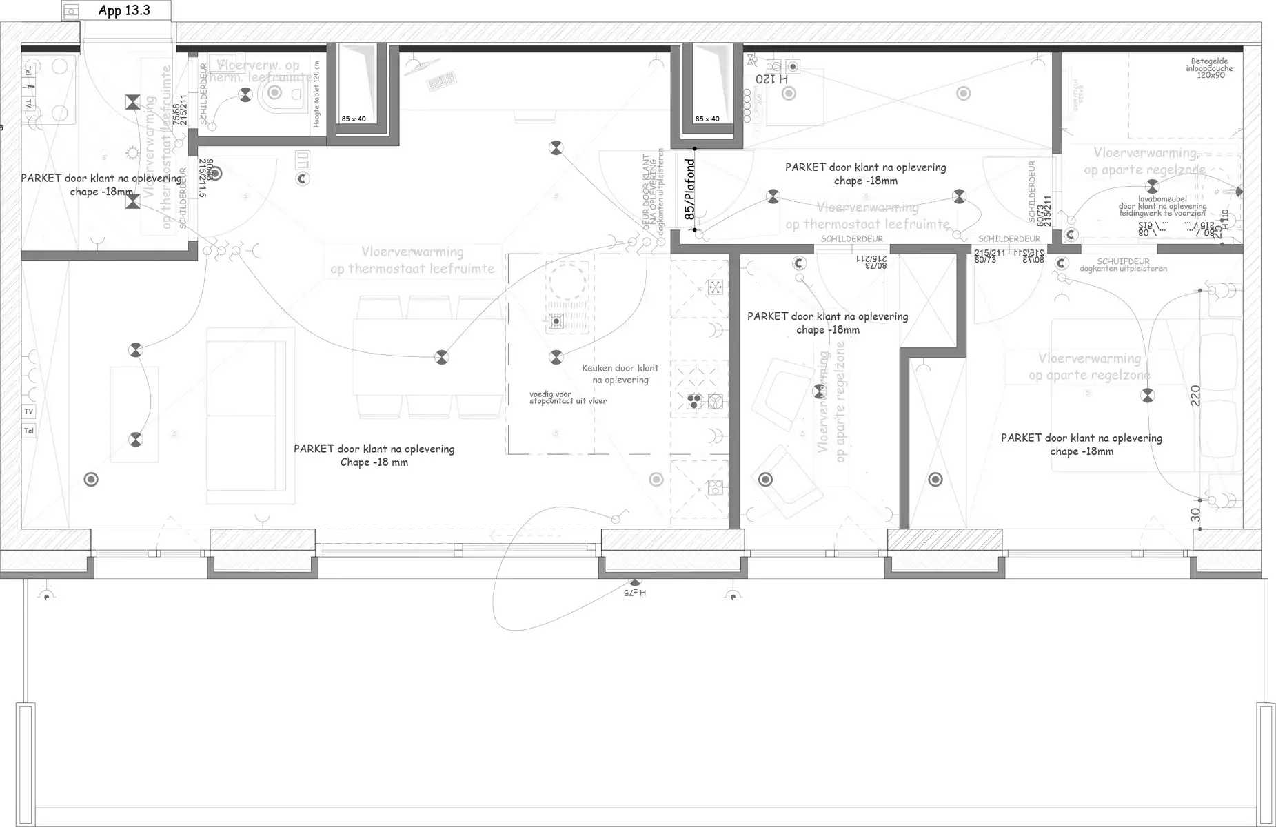 Ongemeubeld 2 slaapkamer appt. met zicht op de Schelde foto 13