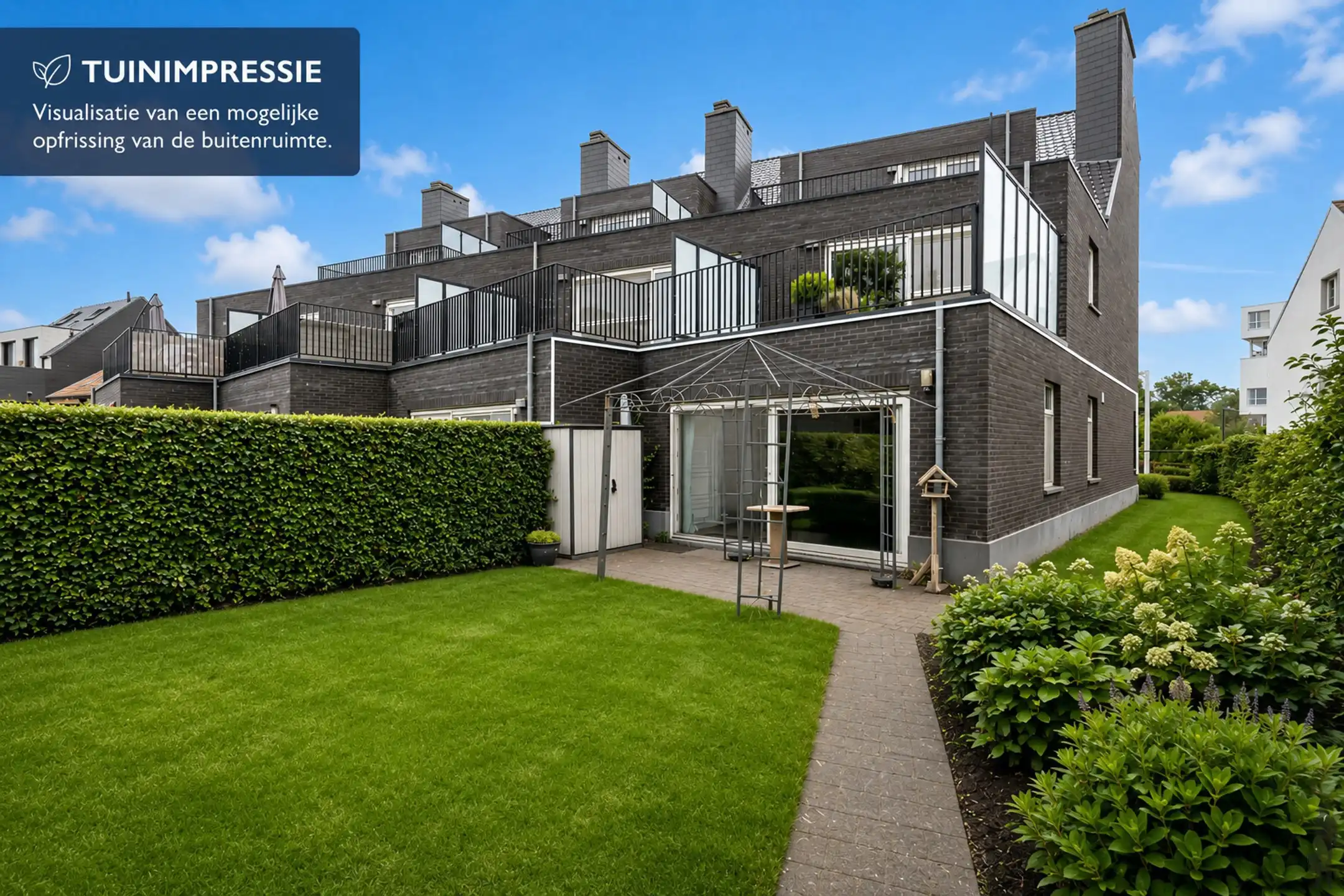 Mooi gelijkvloers appartement MET TUIN en 2 staanplaatsen. foto 2