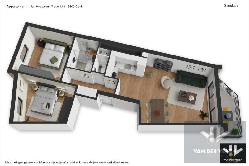 Instapklaar 2 slpk-appartement aan de standsrand van Genk foto 20
