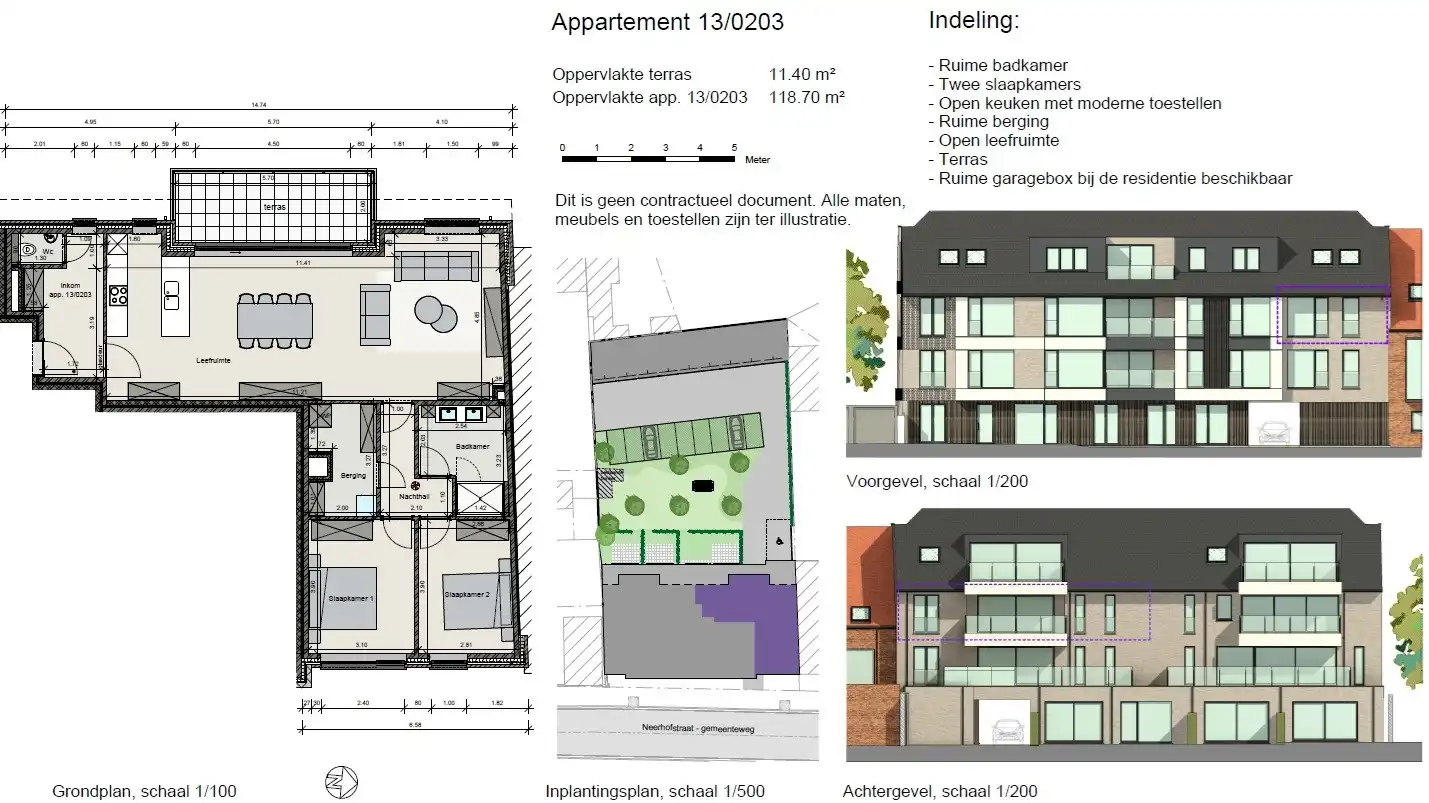 Appartement met 2 slaapkamers en terras te Gistel  foto 9